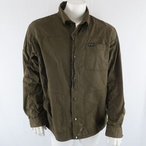 Columbia‎ Fleece Lined Utility Chore Field Jacket Mens XL Brown